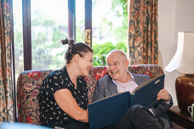 Companion caregiver enjoying time with a senior